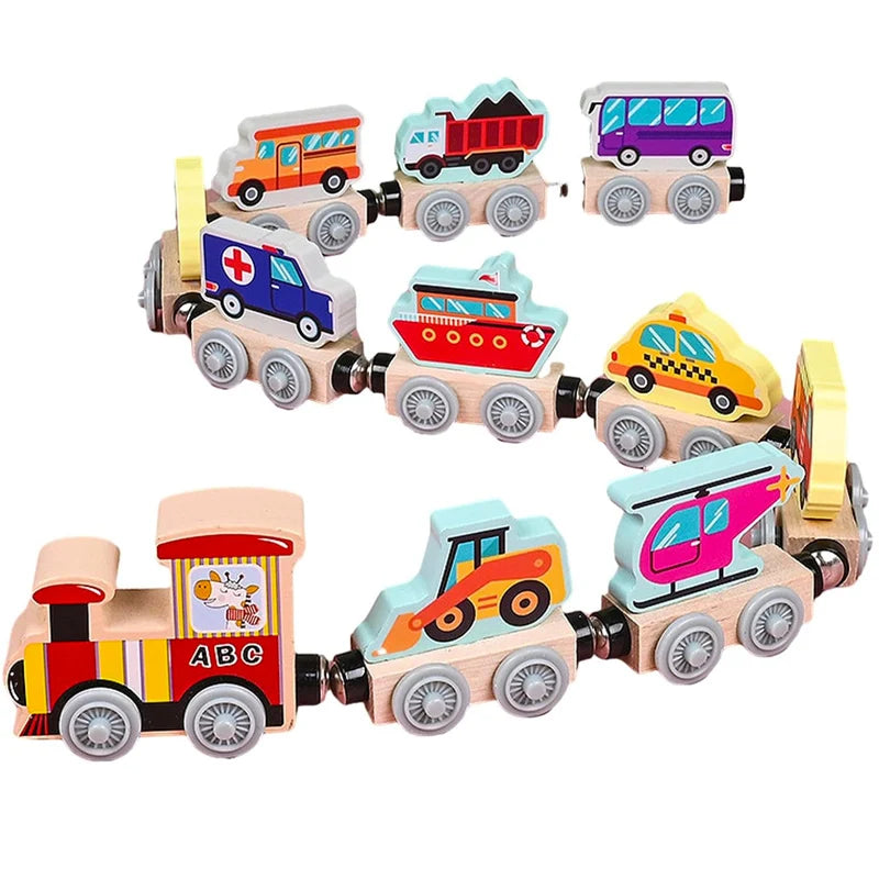 Educational Magnetic Wooden Train