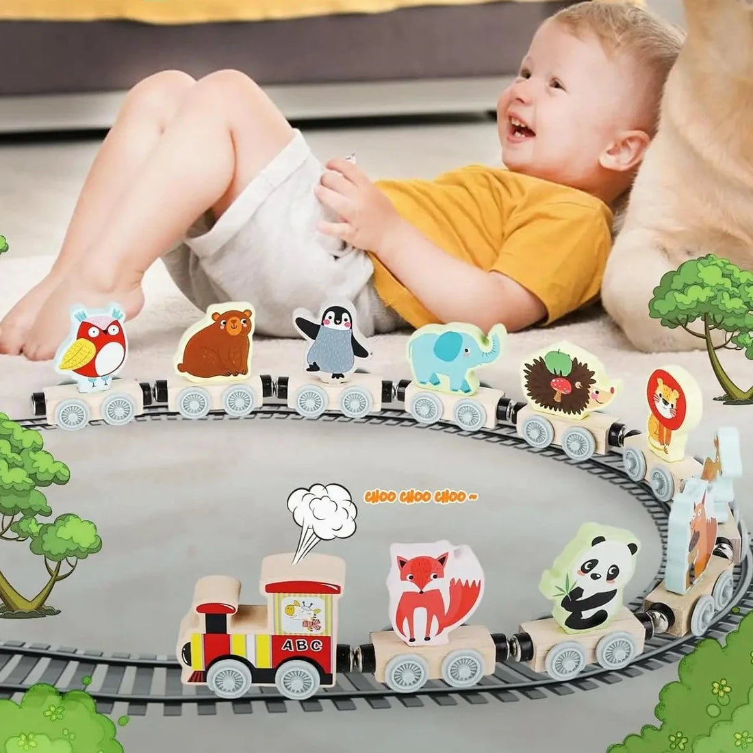 Educational Magnetic Wooden Train