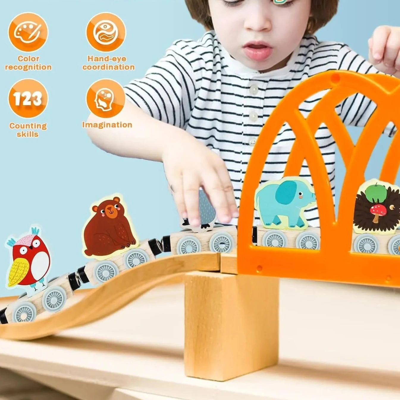 Educational Magnetic Wooden Train